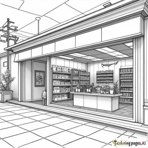 A tridimensional view of a japanese Cozy store,