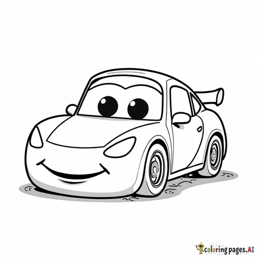 Car with big eyes and smilly face