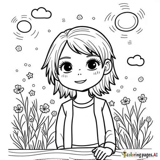 Colouring page where colours are mentioned in Hindi and children have to color