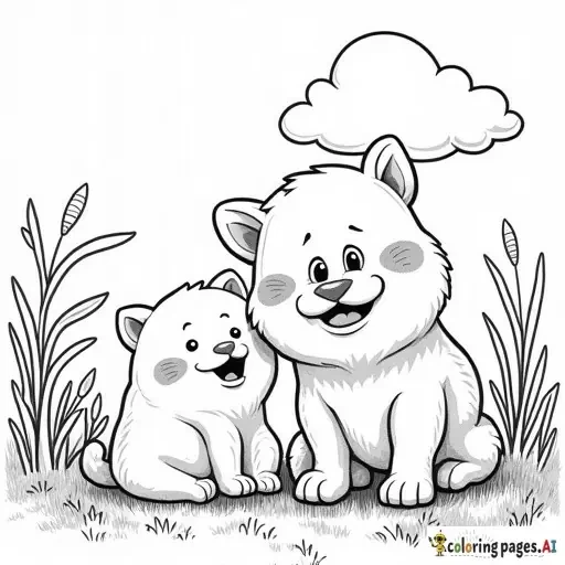 creer une scene de la vie courante avec des animaux mignon a la place de personnage