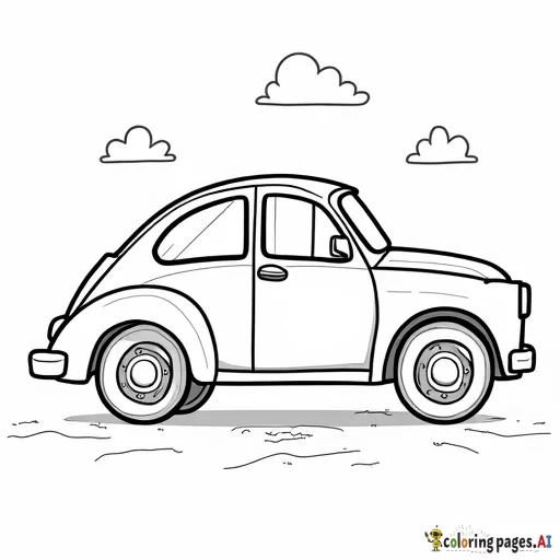 For kids age 3 to 6 car colouring book