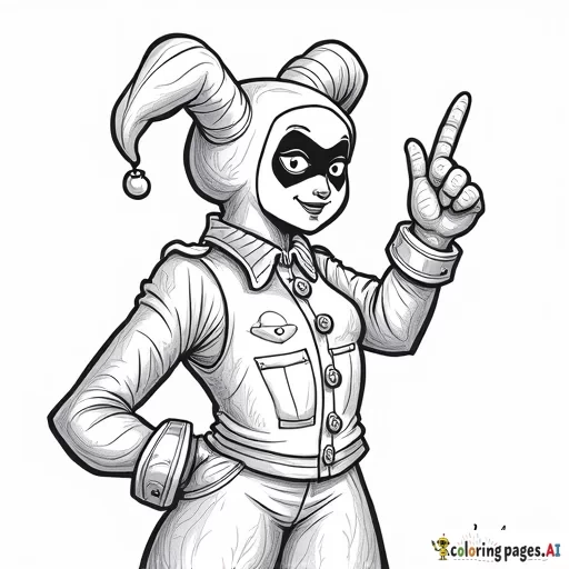 Harley Quinn dans les bras de joker