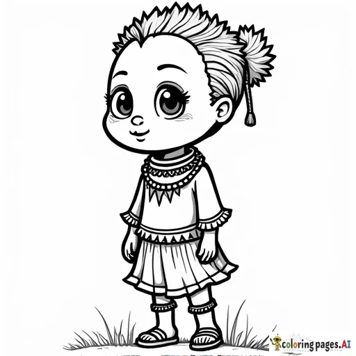 Niños negro vestido de etnia negra africano