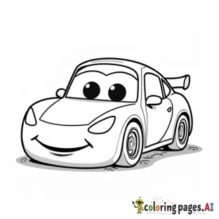 Car with big eyes and smilly face