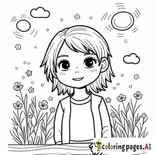 Colouring page where colours are mentioned in Hindi and children have to color