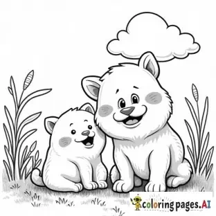 creer une scene de la vie courante avec des animaux mignon a la place de personnage