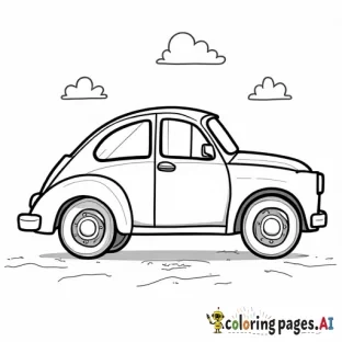 For kids age 3 to 6 car colouring book