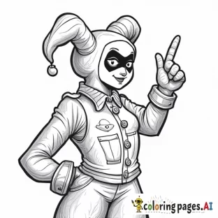 Harley Quinn dans les bras de joker