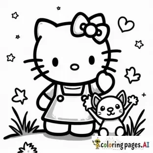 hello kitty and stich detailed