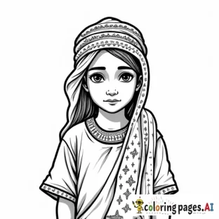 Niños vestido de etnia negra con kufi