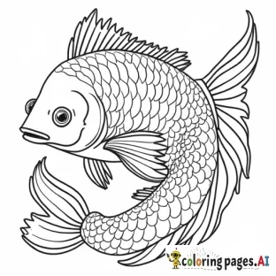 Peixes Coloridos  Um cardume de peixes de diferentes formas e tamanhos nadando ao redor de corais e algas.  Inclua detalhes como escamas, barbatanas e expressões fofas nos peixes.