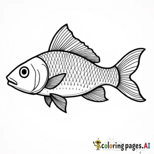 Peixes Coloridos  Um cardume de peixes de diferentes formas e tamanhos nadando ao redor de corais e algas.  Inclua detalhes como escamas, barbatanas e expressões fofas nos peixes.