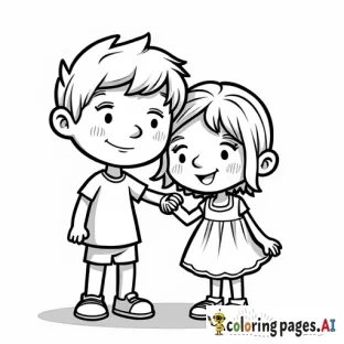 Quero transformar a foto em família em desenho de colorir estilo Cartoon