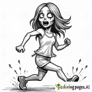 running horny zombie girl NSFW